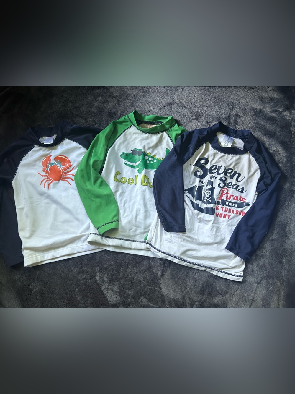 Kids Long Sleeve Rash Guards bundle 4t